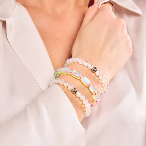 Spektrum | Meerjungfrau Glaskiesel Makramee Armband